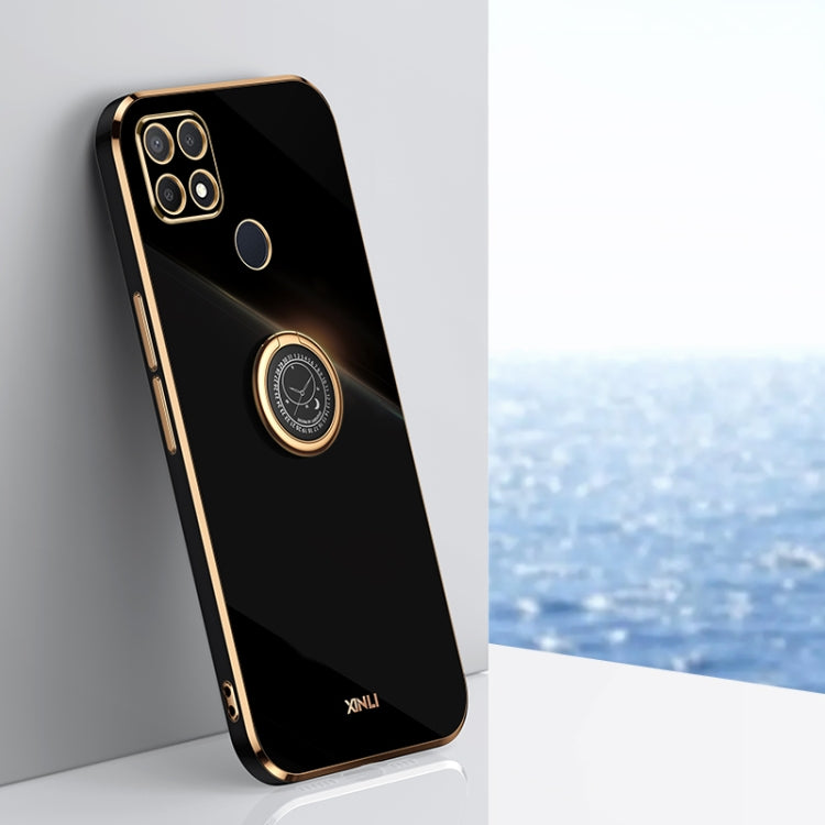 XINLI Straight Edge 6D Electroplate TPU Phone Case with Ring Holder, For OPPO A9 2020 / A11x, For OPPO A15, For OPPO A52, For OPPO A55 5G, For OPPO A72, For OPPO A91