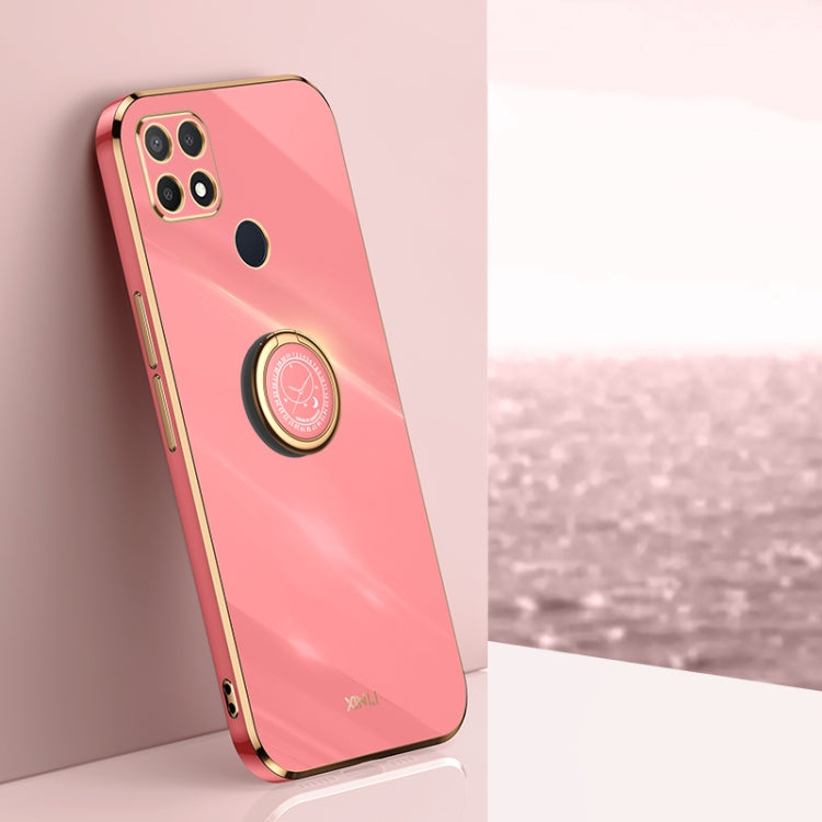 XINLI Straight Edge 6D Electroplate TPU Phone Case with Ring Holder, For OPPO A9 2020 / A11x, For OPPO A15, For OPPO A52, For OPPO A55 5G, For OPPO A72, For OPPO A91