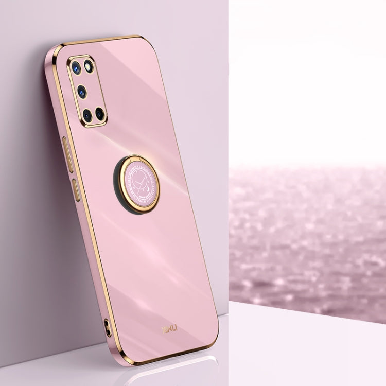 XINLI Straight Edge 6D Electroplate TPU Phone Case with Ring Holder, For OPPO A9 2020 / A11x, For OPPO A15, For OPPO A52, For OPPO A55 5G, For OPPO A72, For OPPO A91