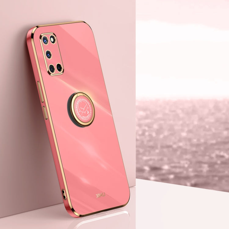 XINLI Straight Edge 6D Electroplate TPU Phone Case with Ring Holder, For OPPO A9 2020 / A11x, For OPPO A15, For OPPO A52, For OPPO A55 5G, For OPPO A72, For OPPO A91