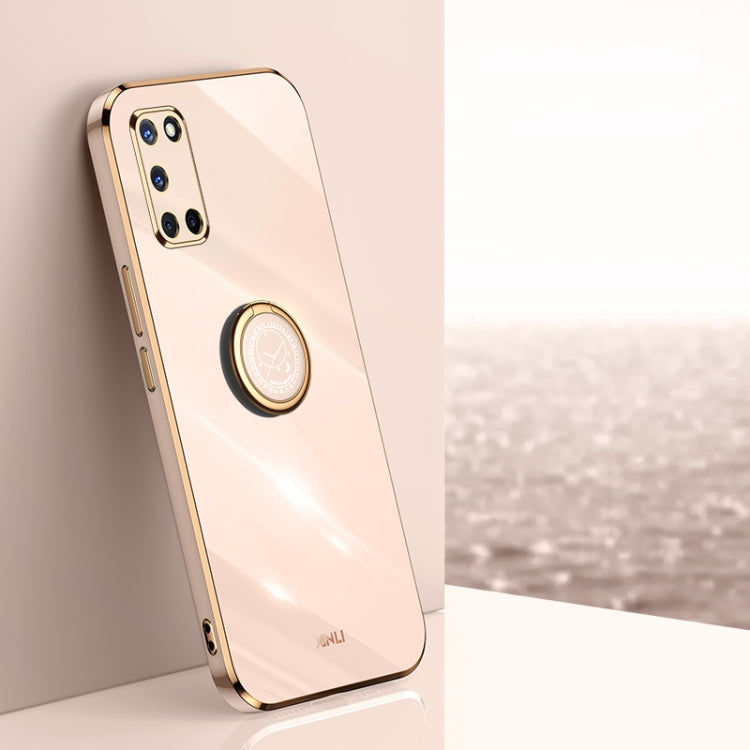 XINLI Straight Edge 6D Electroplate TPU Phone Case with Ring Holder, For OPPO A9 2020 / A11x, For OPPO A15, For OPPO A52, For OPPO A55 5G, For OPPO A72, For OPPO A91