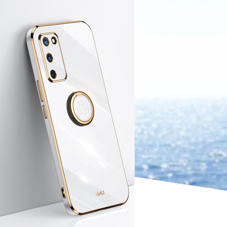 XINLI Straight Edge 6D Electroplate TPU Phone Case with Ring Holder, For OPPO A9 2020 / A11x, For OPPO A15, For OPPO A52, For OPPO A55 5G, For OPPO A72, For OPPO A91