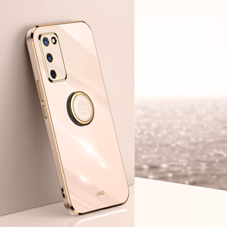 XINLI Straight Edge 6D Electroplate TPU Phone Case with Ring Holder, For OPPO A9 2020 / A11x, For OPPO A15, For OPPO A52, For OPPO A55 5G, For OPPO A72, For OPPO A91
