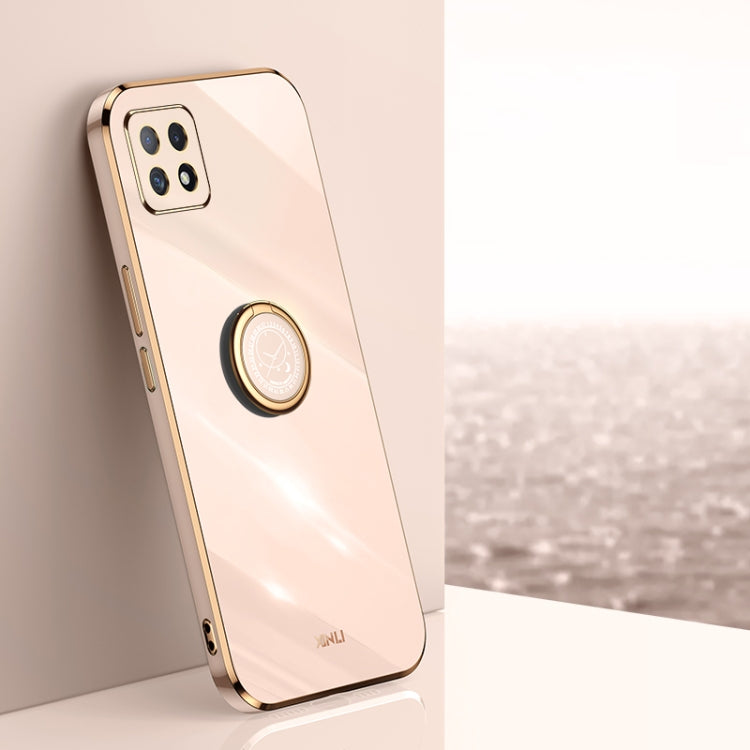 XINLI Straight Edge 6D Electroplate TPU Phone Case with Ring Holder, For OPPO A9 2020 / A11x, For OPPO A15, For OPPO A52, For OPPO A55 5G, For OPPO A72, For OPPO A91