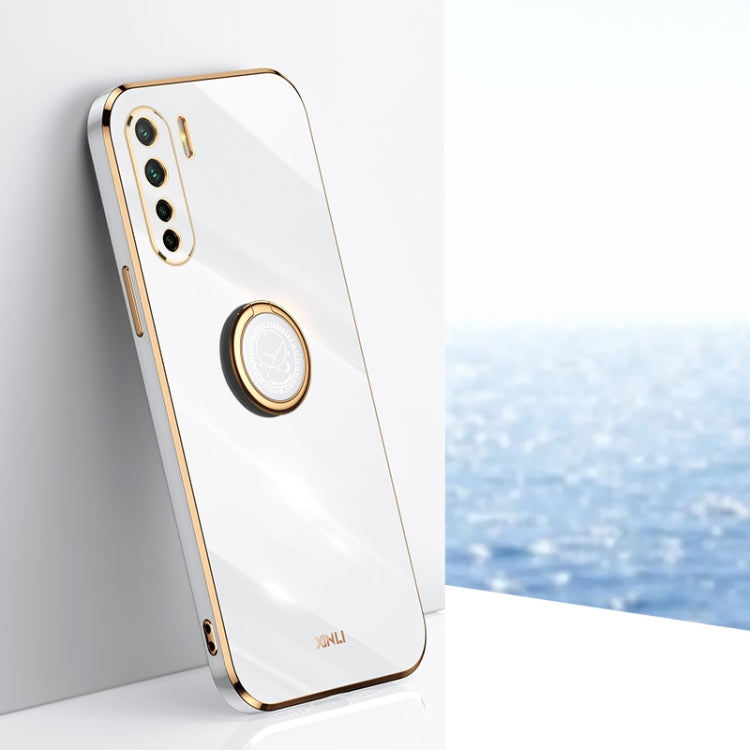 XINLI Straight Edge 6D Electroplate TPU Phone Case with Ring Holder, For OPPO A9 2020 / A11x, For OPPO A15, For OPPO A52, For OPPO A55 5G, For OPPO A72, For OPPO A91