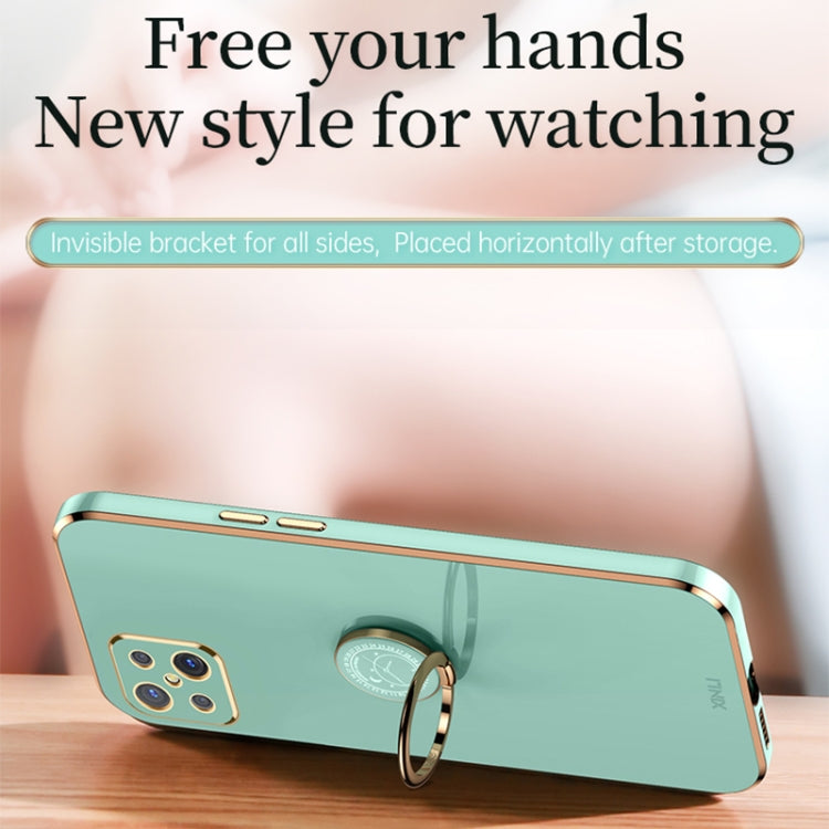 XINLI Straight Edge 6D Electroplate TPU Phone Case with Ring Holder, For OPPO A92s, For OPPO A93, For OPPO F11, For OPPO Find X3 Pro, For OPPO K9, For OPPO Reno4, For OPPO Reno4 Pro