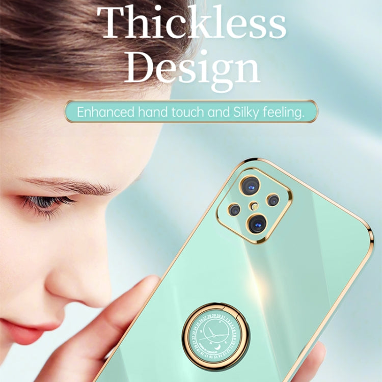 XINLI Straight Edge 6D Electroplate TPU Phone Case with Ring Holder, For OPPO A92s, For OPPO A93, For OPPO F11, For OPPO Find X3 Pro, For OPPO K9, For OPPO Reno4, For OPPO Reno4 Pro
