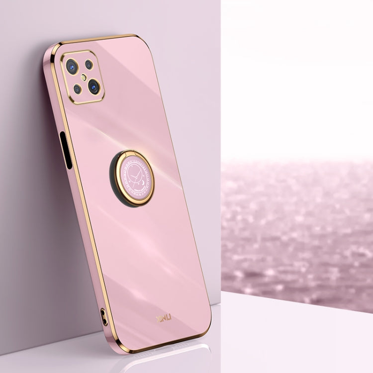 XINLI Straight Edge 6D Electroplate TPU Phone Case with Ring Holder, For OPPO A92s, For OPPO A93, For OPPO F11, For OPPO Find X3 Pro, For OPPO K9, For OPPO Reno4, For OPPO Reno4 Pro