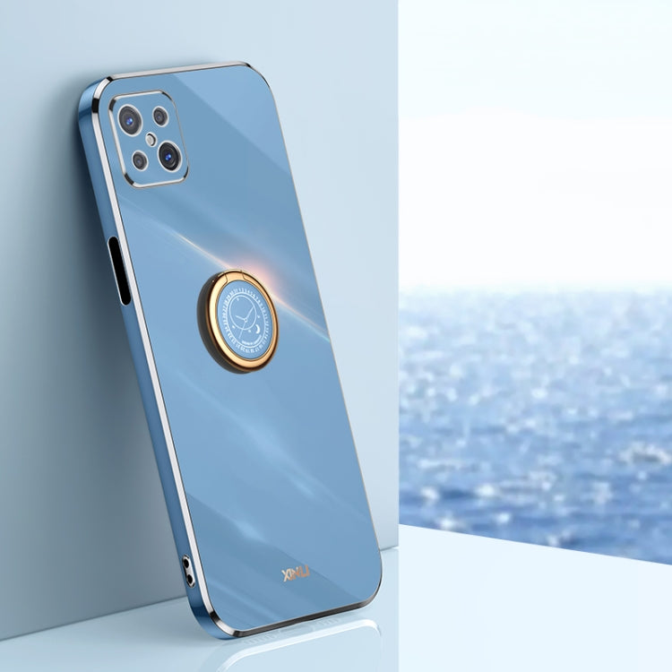 XINLI Straight Edge 6D Electroplate TPU Phone Case with Ring Holder, For OPPO A92s, For OPPO A93, For OPPO F11, For OPPO Find X3 Pro, For OPPO K9, For OPPO Reno4, For OPPO Reno4 Pro