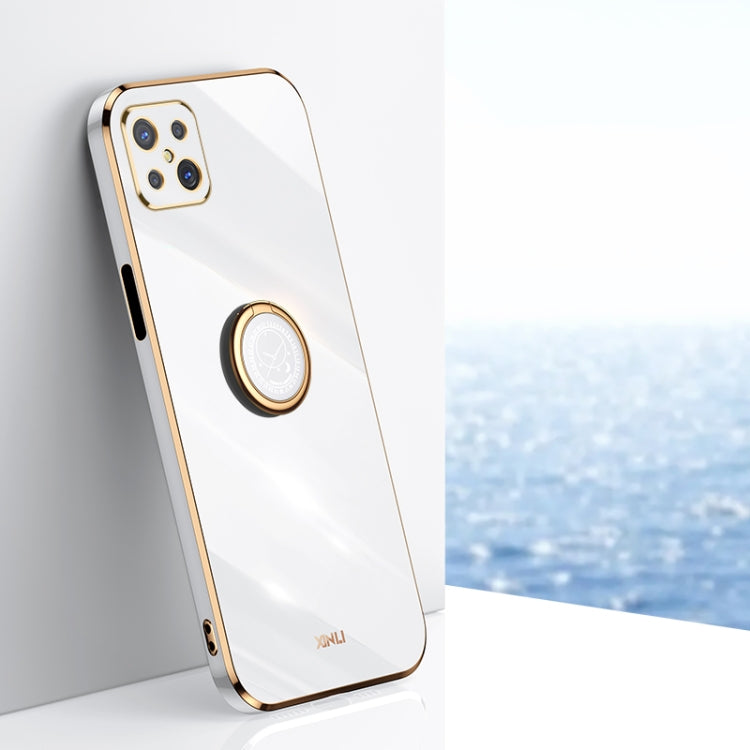 XINLI Straight Edge 6D Electroplate TPU Phone Case with Ring Holder, For OPPO A92s, For OPPO A93, For OPPO F11, For OPPO Find X3 Pro, For OPPO K9, For OPPO Reno4, For OPPO Reno4 Pro