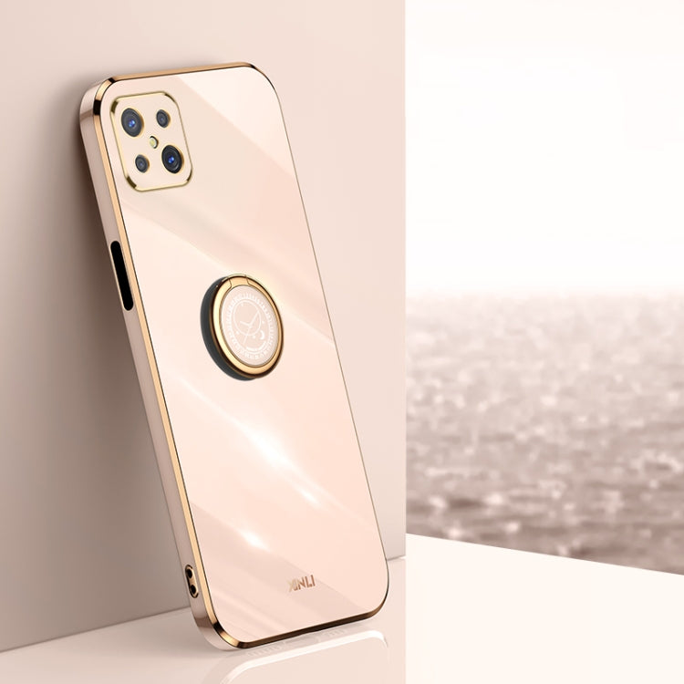 XINLI Straight Edge 6D Electroplate TPU Phone Case with Ring Holder, For OPPO A92s, For OPPO A93, For OPPO F11, For OPPO Find X3 Pro, For OPPO K9, For OPPO Reno4, For OPPO Reno4 Pro