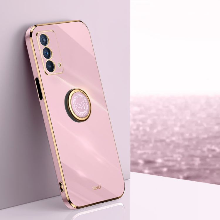 XINLI Straight Edge 6D Electroplate TPU Phone Case with Ring Holder, For OPPO A92s, For OPPO A93, For OPPO F11, For OPPO Find X3 Pro, For OPPO K9, For OPPO Reno4, For OPPO Reno4 Pro