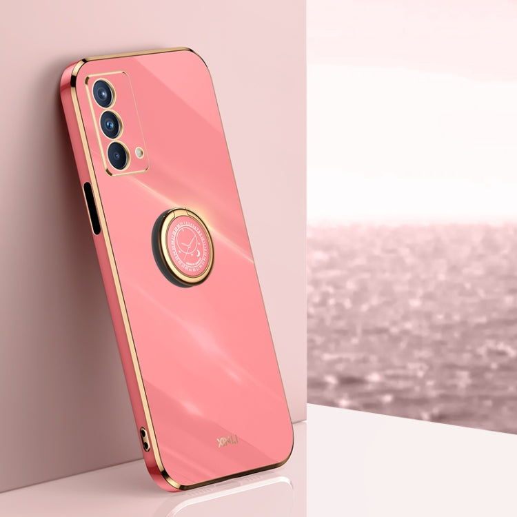 XINLI Straight Edge 6D Electroplate TPU Phone Case with Ring Holder, For OPPO A92s, For OPPO A93, For OPPO F11, For OPPO Find X3 Pro, For OPPO K9, For OPPO Reno4, For OPPO Reno4 Pro