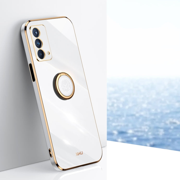 XINLI Straight Edge 6D Electroplate TPU Phone Case with Ring Holder, For OPPO A92s, For OPPO A93, For OPPO F11, For OPPO Find X3 Pro, For OPPO K9, For OPPO Reno4, For OPPO Reno4 Pro