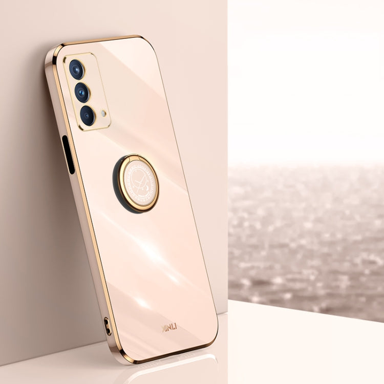 XINLI Straight Edge 6D Electroplate TPU Phone Case with Ring Holder, For OPPO A92s, For OPPO A93, For OPPO F11, For OPPO Find X3 Pro, For OPPO K9, For OPPO Reno4, For OPPO Reno4 Pro