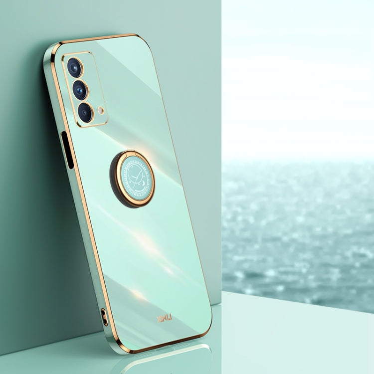 XINLI Straight Edge 6D Electroplate TPU Phone Case with Ring Holder, For OPPO A92s, For OPPO A93, For OPPO F11, For OPPO Find X3 Pro, For OPPO K9, For OPPO Reno4, For OPPO Reno4 Pro