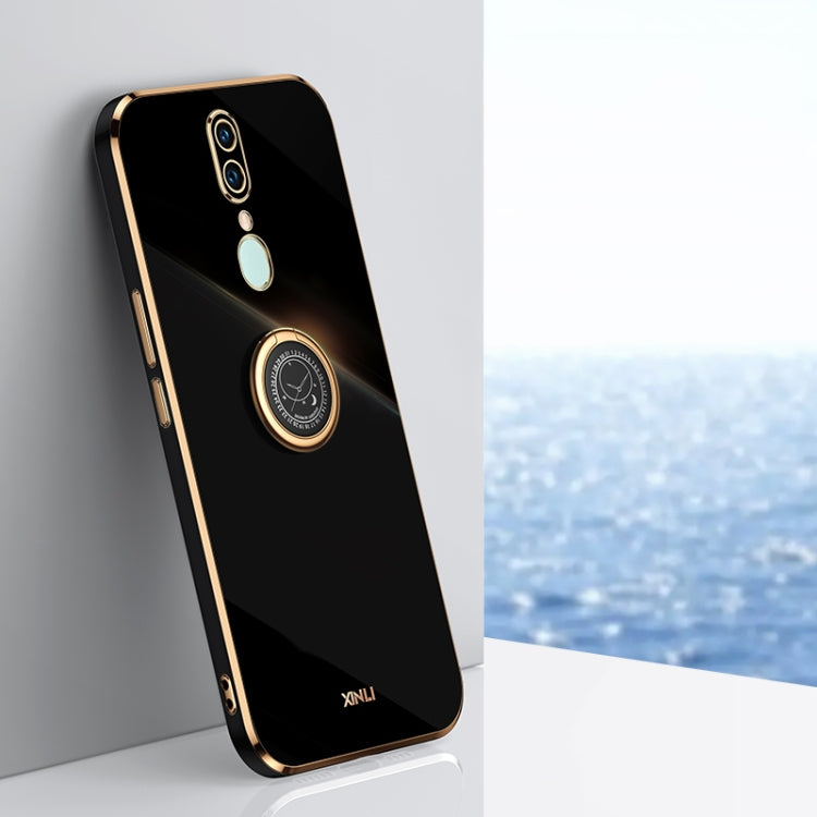 XINLI Straight Edge 6D Electroplate TPU Phone Case with Ring Holder, For OPPO A92s, For OPPO A93, For OPPO F11, For OPPO Find X3 Pro, For OPPO K9, For OPPO Reno4, For OPPO Reno4 Pro