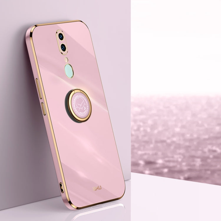 XINLI Straight Edge 6D Electroplate TPU Phone Case with Ring Holder, For OPPO A92s, For OPPO A93, For OPPO F11, For OPPO Find X3 Pro, For OPPO K9, For OPPO Reno4, For OPPO Reno4 Pro