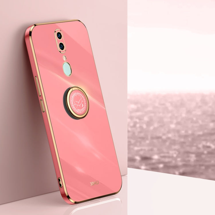 XINLI Straight Edge 6D Electroplate TPU Phone Case with Ring Holder, For OPPO A92s, For OPPO A93, For OPPO F11, For OPPO Find X3 Pro, For OPPO K9, For OPPO Reno4, For OPPO Reno4 Pro