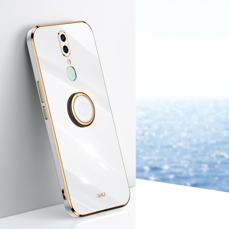 XINLI Straight Edge 6D Electroplate TPU Phone Case with Ring Holder, For OPPO A92s, For OPPO A93, For OPPO F11, For OPPO Find X3 Pro, For OPPO K9, For OPPO Reno4, For OPPO Reno4 Pro