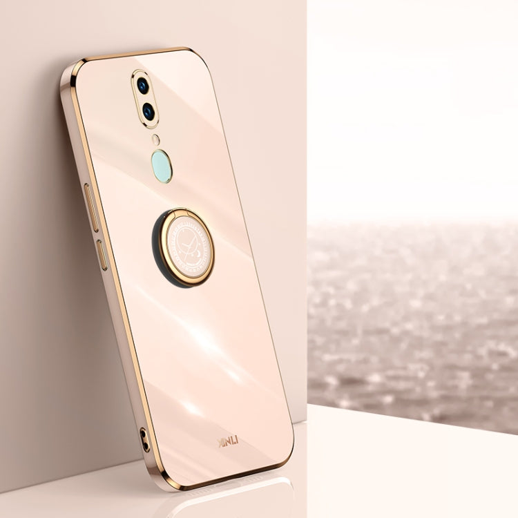 XINLI Straight Edge 6D Electroplate TPU Phone Case with Ring Holder, For OPPO A92s, For OPPO A93, For OPPO F11, For OPPO Find X3 Pro, For OPPO K9, For OPPO Reno4, For OPPO Reno4 Pro