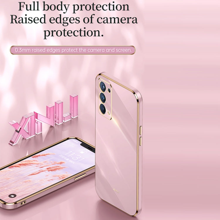 XINLI Straight Edge 6D Electroplate TPU Phone Case, For OPPO Reno5 4G, For OPPO Reno5 Pro, For OPPO Reno5 Pro+, For OPPO Reno6 Pro+ 5G, For OPPO Reno6 5G, For OPPO Reno6 Pro 5G, For OPPO A53 5G, For OPPO A53