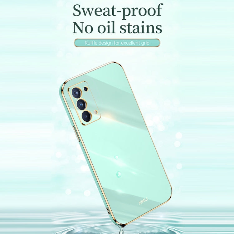 XINLI Straight Edge 6D Electroplate TPU Phone Case, For OPPO Reno5 4G, For OPPO Reno5 Pro, For OPPO Reno5 Pro+, For OPPO Reno6 Pro+ 5G, For OPPO Reno6 5G, For OPPO Reno6 Pro 5G, For OPPO A53 5G, For OPPO A53