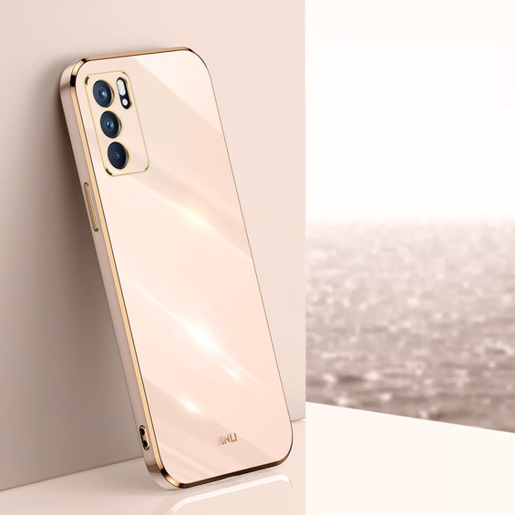 XINLI Straight Edge 6D Electroplate TPU Phone Case, For OPPO Reno5 4G, For OPPO Reno5 Pro, For OPPO Reno5 Pro+, For OPPO Reno6 Pro+ 5G, For OPPO Reno6 5G, For OPPO Reno6 Pro 5G, For OPPO A53 5G, For OPPO A53