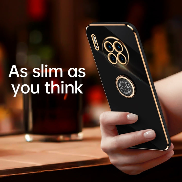 XINLI Straight Edge 6D Electroplate TPU Phone Case with Ring Holder, For Huawei Mate 30, For Huawei Mate 30 Pro, For Huawei Mate 40, For Huawei Mate 40 Pro, For Huawei nova 6 5G, For Huawei nova 6 SE