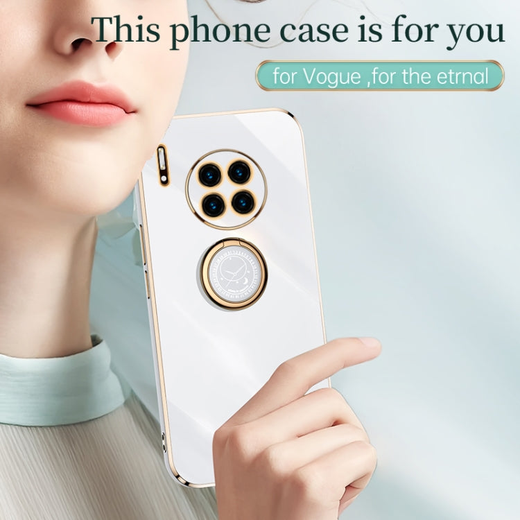 XINLI Straight Edge 6D Electroplate TPU Phone Case with Ring Holder, For Huawei Mate 30, For Huawei Mate 30 Pro, For Huawei Mate 40, For Huawei Mate 40 Pro, For Huawei nova 6 5G, For Huawei nova 6 SE