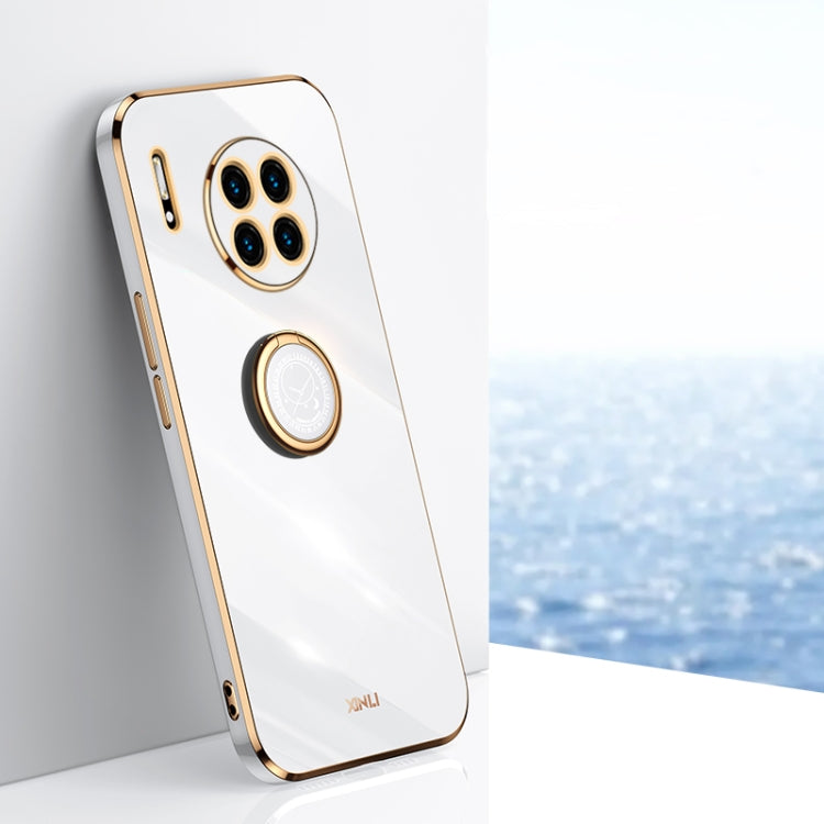 XINLI Straight Edge 6D Electroplate TPU Phone Case with Ring Holder, For Huawei Mate 30, For Huawei Mate 30 Pro, For Huawei Mate 40, For Huawei Mate 40 Pro, For Huawei nova 6 5G, For Huawei nova 6 SE
