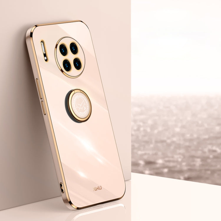 XINLI Straight Edge 6D Electroplate TPU Phone Case with Ring Holder, For Huawei Mate 30, For Huawei Mate 30 Pro, For Huawei Mate 40, For Huawei Mate 40 Pro, For Huawei nova 6 5G, For Huawei nova 6 SE
