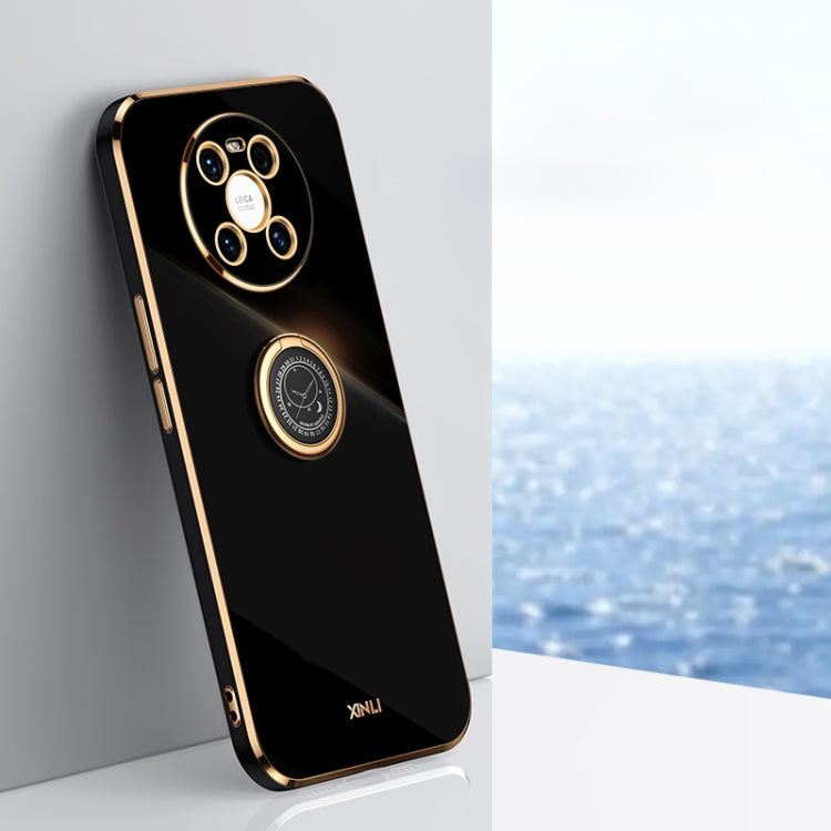 XINLI Straight Edge 6D Electroplate TPU Phone Case with Ring Holder, For Huawei Mate 30, For Huawei Mate 30 Pro, For Huawei Mate 40, For Huawei Mate 40 Pro, For Huawei nova 6 5G, For Huawei nova 6 SE