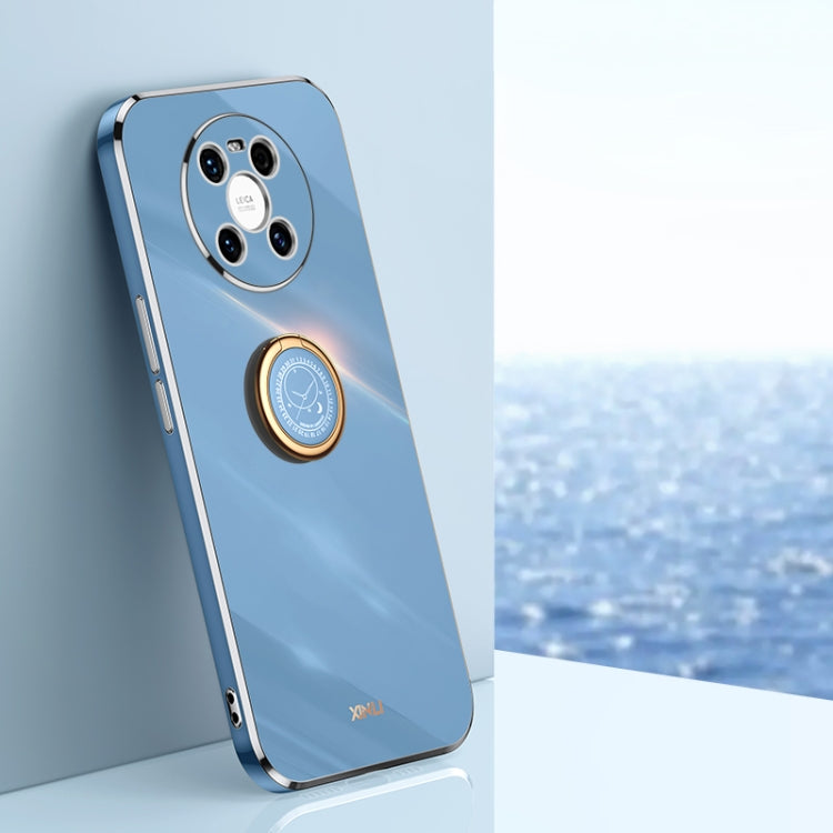 XINLI Straight Edge 6D Electroplate TPU Phone Case with Ring Holder, For Huawei Mate 30, For Huawei Mate 30 Pro, For Huawei Mate 40, For Huawei Mate 40 Pro, For Huawei nova 6 5G, For Huawei nova 6 SE