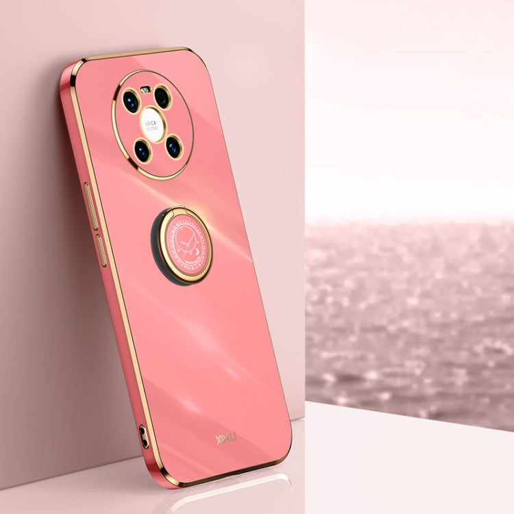 XINLI Straight Edge 6D Electroplate TPU Phone Case with Ring Holder, For Huawei Mate 30, For Huawei Mate 30 Pro, For Huawei Mate 40, For Huawei Mate 40 Pro, For Huawei nova 6 5G, For Huawei nova 6 SE