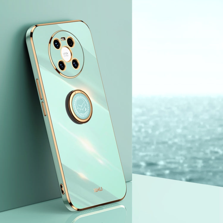 XINLI Straight Edge 6D Electroplate TPU Phone Case with Ring Holder, For Huawei Mate 30, For Huawei Mate 30 Pro, For Huawei Mate 40, For Huawei Mate 40 Pro, For Huawei nova 6 5G, For Huawei nova 6 SE