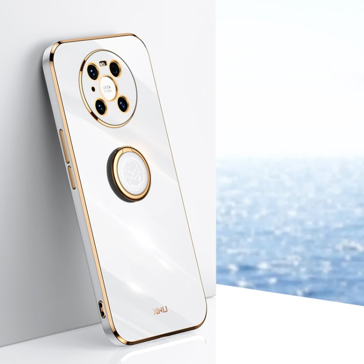 XINLI Straight Edge 6D Electroplate TPU Phone Case with Ring Holder, For Huawei Mate 30, For Huawei Mate 30 Pro, For Huawei Mate 40, For Huawei Mate 40 Pro, For Huawei nova 6 5G, For Huawei nova 6 SE