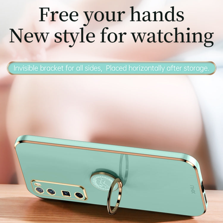 XINLI Straight Edge 6D Electroplate TPU Phone Case with Ring Holder, For Huawei nova 7 5G, For Huawei nova 7 Pro 5G, For Huawei nova 7 SE, For Huawei nova 8 5G, For Huawei nova 8 Pro 5G, For Huawei nova 8 SE