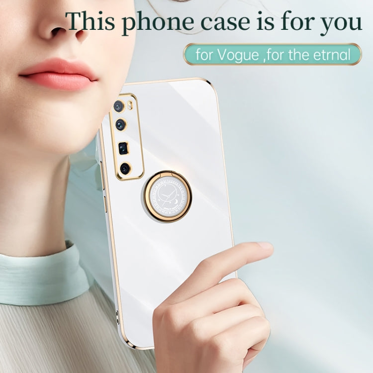 XINLI Straight Edge 6D Electroplate TPU Phone Case with Ring Holder, For Huawei nova 7 5G, For Huawei nova 7 Pro 5G, For Huawei nova 7 SE, For Huawei nova 8 5G, For Huawei nova 8 Pro 5G, For Huawei nova 8 SE