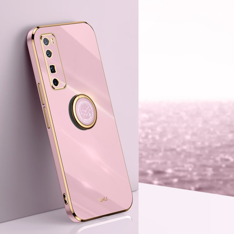 XINLI Straight Edge 6D Electroplate TPU Phone Case with Ring Holder, For Huawei nova 7 5G, For Huawei nova 7 Pro 5G, For Huawei nova 7 SE, For Huawei nova 8 5G, For Huawei nova 8 Pro 5G, For Huawei nova 8 SE