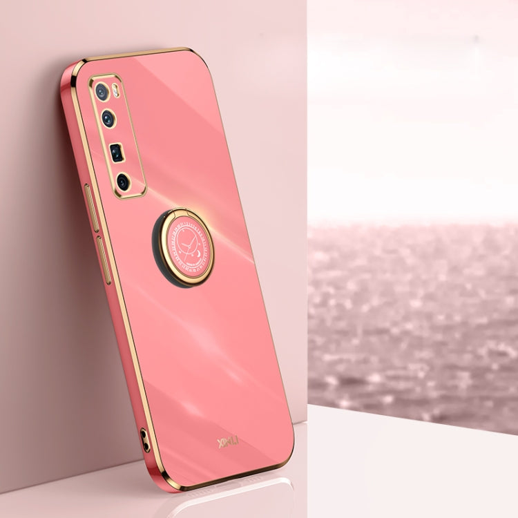XINLI Straight Edge 6D Electroplate TPU Phone Case with Ring Holder, For Huawei nova 7 5G, For Huawei nova 7 Pro 5G, For Huawei nova 7 SE, For Huawei nova 8 5G, For Huawei nova 8 Pro 5G, For Huawei nova 8 SE