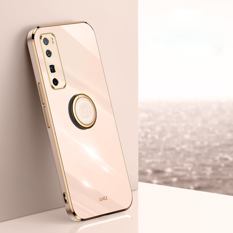 XINLI Straight Edge 6D Electroplate TPU Phone Case with Ring Holder, For Huawei nova 7 5G, For Huawei nova 7 Pro 5G, For Huawei nova 7 SE, For Huawei nova 8 5G, For Huawei nova 8 Pro 5G, For Huawei nova 8 SE