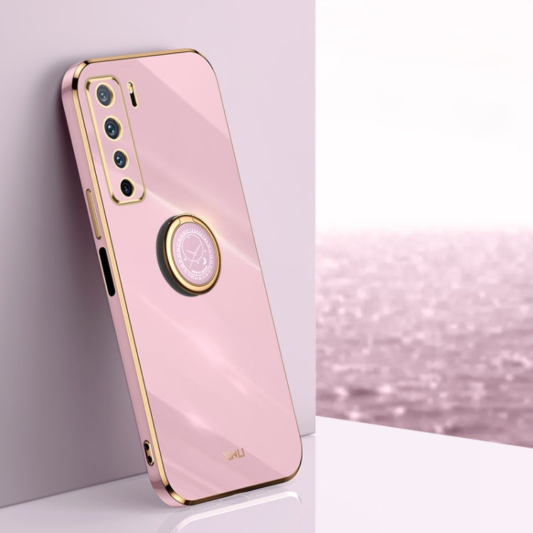 XINLI Straight Edge 6D Electroplate TPU Phone Case with Ring Holder, For Huawei nova 7 5G, For Huawei nova 7 Pro 5G, For Huawei nova 7 SE, For Huawei nova 8 5G, For Huawei nova 8 Pro 5G, For Huawei nova 8 SE