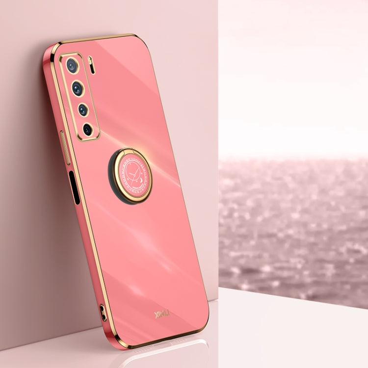 XINLI Straight Edge 6D Electroplate TPU Phone Case with Ring Holder, For Huawei nova 7 5G, For Huawei nova 7 Pro 5G, For Huawei nova 7 SE, For Huawei nova 8 5G, For Huawei nova 8 Pro 5G, For Huawei nova 8 SE