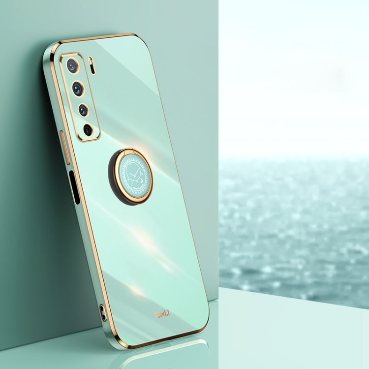 XINLI Straight Edge 6D Electroplate TPU Phone Case with Ring Holder, For Huawei nova 7 5G, For Huawei nova 7 Pro 5G, For Huawei nova 7 SE, For Huawei nova 8 5G, For Huawei nova 8 Pro 5G, For Huawei nova 8 SE