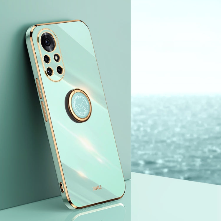 XINLI Straight Edge 6D Electroplate TPU Phone Case with Ring Holder, For Huawei nova 7 5G, For Huawei nova 7 Pro 5G, For Huawei nova 7 SE, For Huawei nova 8 5G, For Huawei nova 8 Pro 5G, For Huawei nova 8 SE