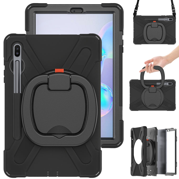 Silicone + PC Protective Case with Holder & Shoulder Strap, For Microsoft Surface Pro X / Pro X 2021, For Samsung Galaxy Tab S6 T860, For Microsoft Surface Pro 7+/7/6/5/4, For Lenovo Tab P11 Pro TB-J706F, For Microsoft Surface Go 4 / 3 / 2 / 1