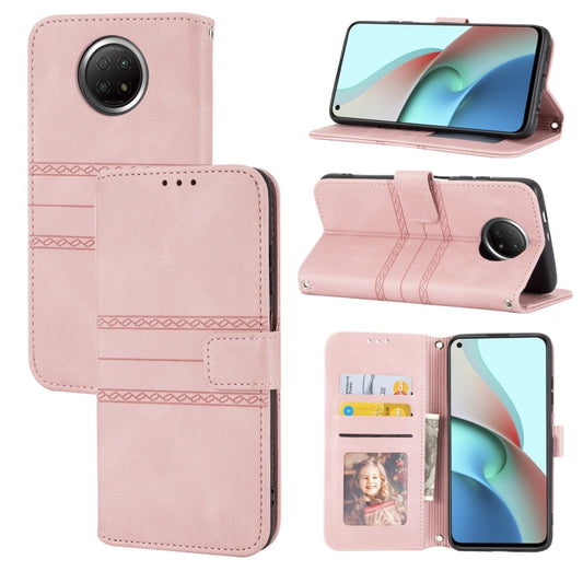 Embossed Striped Magnetic Buckle PU + TPU Horizontal Flip Leather Case with Holder & Card Slot & Wallet & Photo Frame & Sling, For Xiaomi Redmi Note 9 5G, For Xiaomi Redmi Note 9 Pro Max, For Xiaomi Redmi Note 10, For Xiaomi Redmi Note 10 5G           ...
