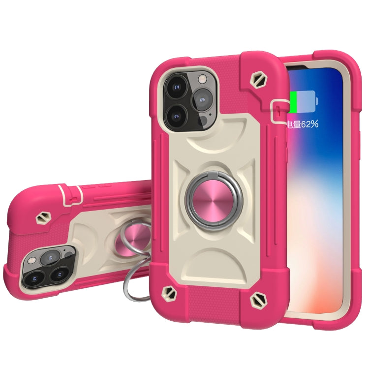Shockproof Silicone + PC Protective Case with Dual-Ring Holder, For iPhone 13 mini, For iPhone 13, For iPhone 13 Pro, For iPhone 13 Pro Max