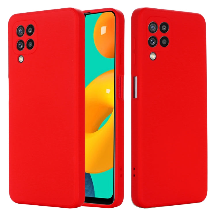 Solid Color Liquid Silicone Dropproof Full Coverage Protective Case, For Samsung Galaxy M32 4G Indian Version